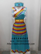 藏族蓝色女士服装