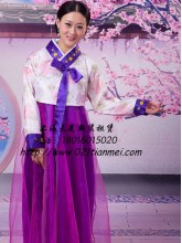 紫色韩服朝鲜服装大长今服装