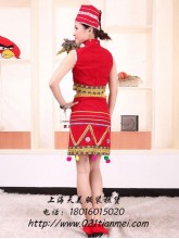 傣族服装腰鼓竹竿舞舞蹈服装